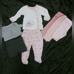 3/$15     7-piece Infant Girls 3-6 month clothing
